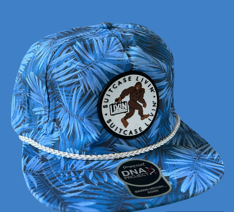 Blue Palm Summer Hat