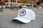 Big Foot White Hat with Teal Purple White Rope
