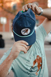 Big Foot Navy Hat With Teal Rope